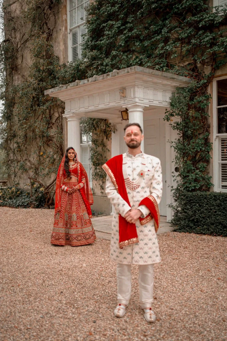 Hindu Wedding Couple Portrait, London Venue